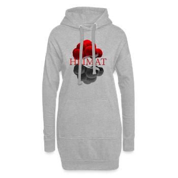 Bollenhüte Heimat 4.0 - Hoodie-Kleid - Grau meliert - Vorne