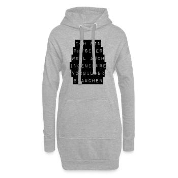 Physiker Physik lustiger Spruch Uni Ingenieure - Hoodie-Kleid - Grau meliert - Vorne