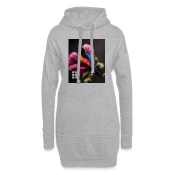 Soyez sauvage, courageux et libre - un slogan motivant - Sweat-shirt à capuche long Femme - gris chiné - Devant