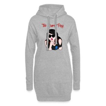 Too Darn Foxy - Black Hair Chick - Hoodie Dress - heather grey - Front