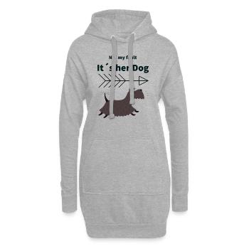 Hunde-Alibi - Hoodie-Kleid - Grau meliert - Vorne