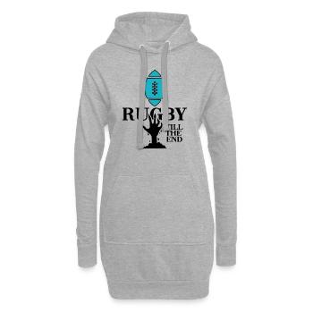 rugby rugbyspieler rugby-club - Hoodie-Kleid - Grau meliert - Vorne