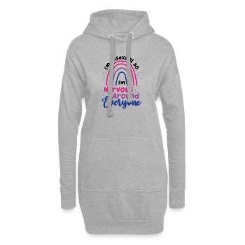 LGBTQ Pride Bisexual Nervous Around Everyone - Hoodie Dress - heather grey - Front