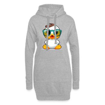 Popy die Ente - Hoodie-Kleid - Grau meliert - Vorne