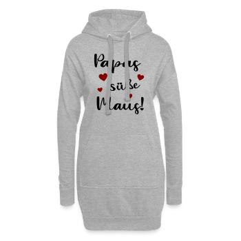 Papas süße Maus - Hoodie-Kleid - Grau meliert - Vorne