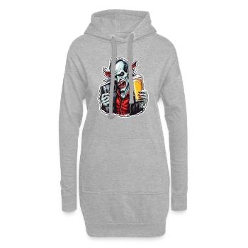 Vampir / Dracula / Blutsauger / Halloween / Mythos - Hoodie-Kleid - Grau meliert - Vorne