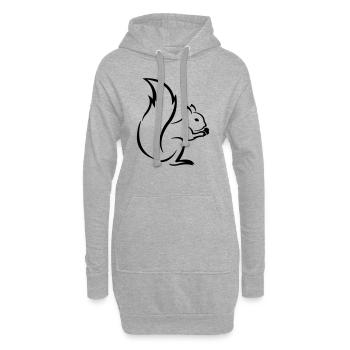 Squirrel - Hoodie Dress - heather grey - Front