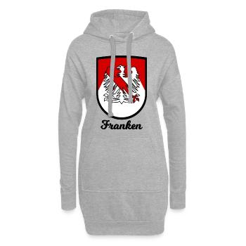 Die Franken in Deutschland - Hoodie-Kleid - Grau meliert - Vorne