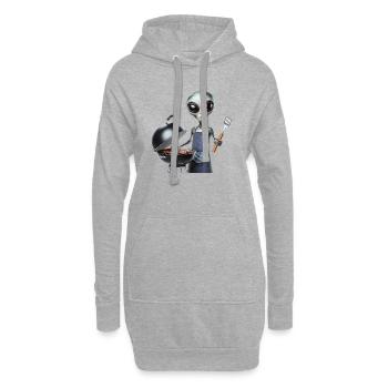 Alien Koch - Sweat-shirt à capuche long Femme - gris chiné - Devant