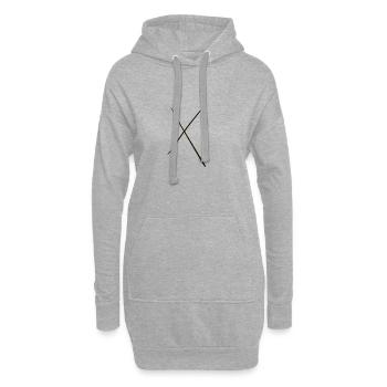 Buchstabe Wort - Hoodie-Kleid - Grau meliert - Vorne