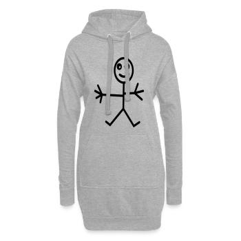 Comic - Hoodie-Kleid - Grau meliert - Vorne