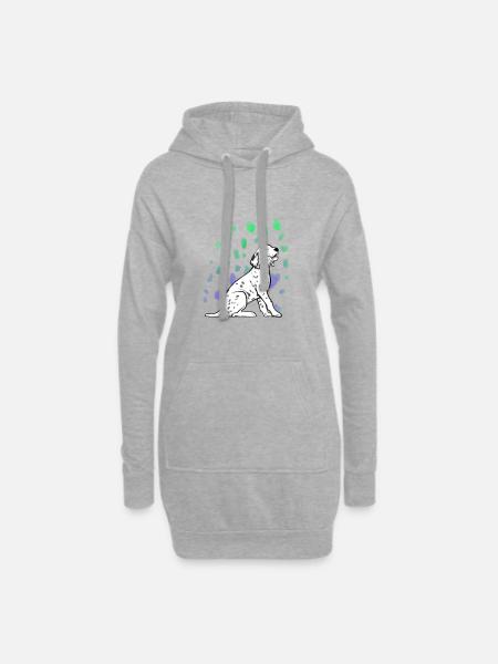 Dalmatiner Welpe - Hoodie-Kleid - Grau meliert