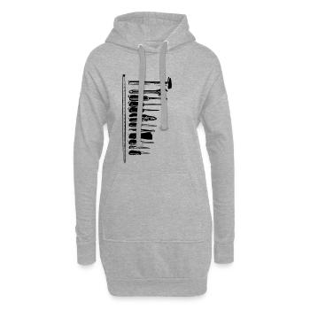 Werkzeug - Hoodie-Kleid - Grau meliert - Vorne