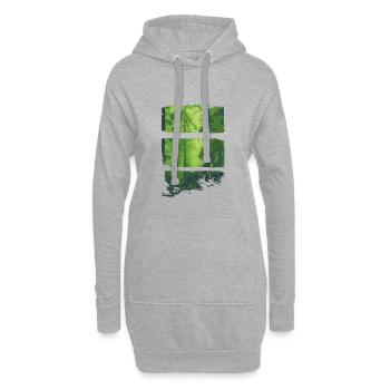 Waldlichtgrün Panels - Hoodie-Kleid - Grau meliert - Vorne