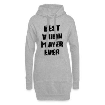Bester Violinist - Hoodie-Kleid - Grau meliert - Vorne