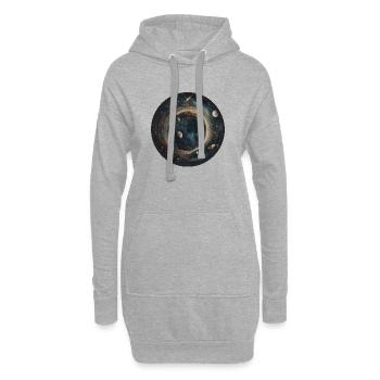 Danse cosmique : Astronomie du système solaire céleste - Sweat-shirt à capuche long Femme - gris chiné - Devant