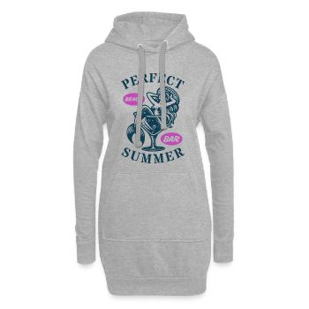 summer beach mermaid - Hoodie Dress - heather grey - Front
