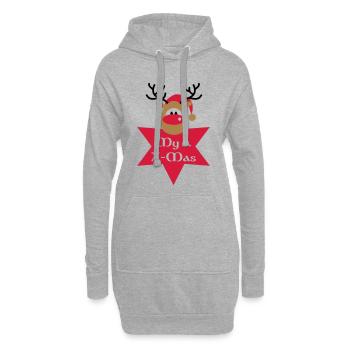 mein erstes Weihnachten - Hoodie-Kleid - Grau meliert - Vorne