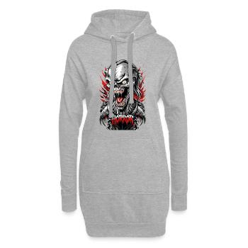 Horror - Hoodie-Kleid - Grau meliert - Vorne