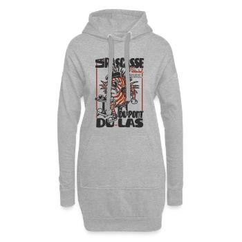 Der Drachenkopf von Pont-du-Las, das Maskottchen von Toulon - Hoodie-Kleid - Grau meliert - Vorne