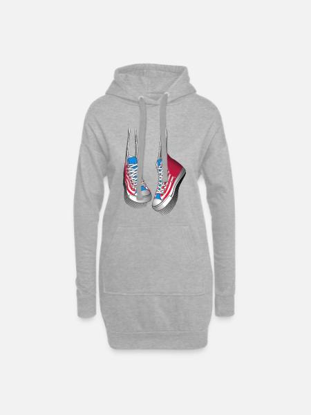 Sneakers and shoe laces - Hoodie Dress - heather grey