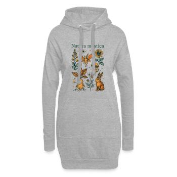 Geheimnisvolle Natur - Natura Mystica - Hoodie-Kleid - Grau meliert - Vorne