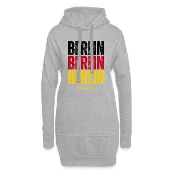 Berlin Deutschland, Erinnerung an Berlin - Hoodie-Kleid - Grau meliert - Vorne