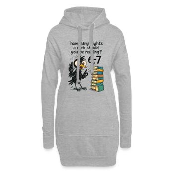 Six Seven Meme 6 7 Rabe Bücher 67 Humor - Hoodie-Kleid - Grau meliert - Vorne