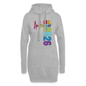 Kita Anfänger 2026 - Hoodie-Kleid - Grau meliert - Vorne