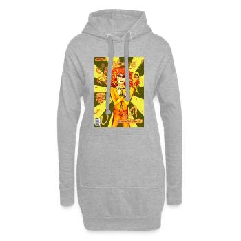Femme Doigt-de-Moule - Sweat-shirt à capuche long Femme - gris chiné - Devant