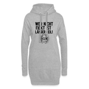 Geiler Teufel Grafik - Hoodie-Kleid - Grau meliert - Vorne