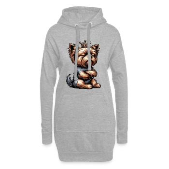 Yorkshire Terrier Yorkie Yorkiebesitzer Yorkies - Hoodie-Kleid - Grau meliert - Vorne