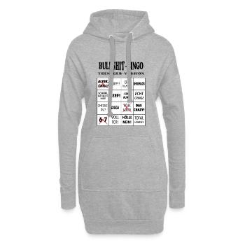Bingo à la connerie – Version ado - Sweat-shirt à capuche long Femme - gris chiné - Devant