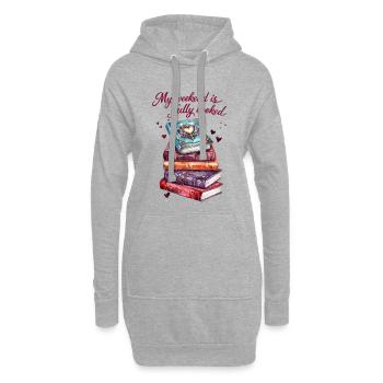 Mein Wochenende ist komplett verplant mit Büchern - Hoodie-Kleid - Grau meliert - Vorne