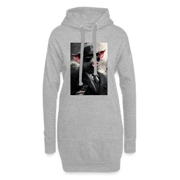 Noir-Sau im Anzug mit Pflanze - Hoodie-Kleid - Grau meliert - Vorne