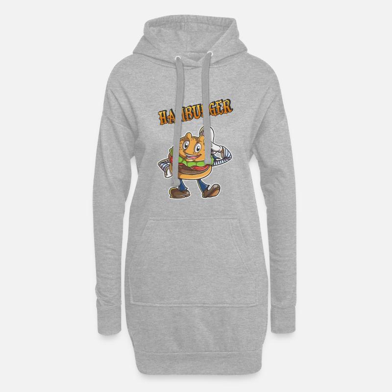 Hamburger - Hoodie-Kleid - Grau meliert