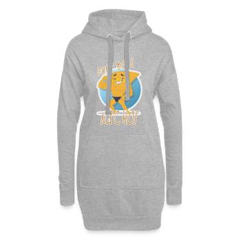 Don't Be a Nacho - Hoodie-Kleid - Grau meliert - Vorne