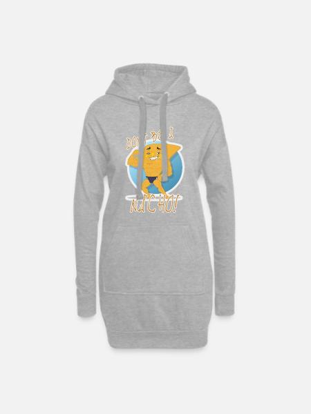 Don't Be a Nacho - Hoodie-Kleid - Grau meliert