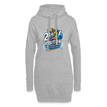 Abitur 2026 - Hoodie-Kleid - Grau meliert - Vorne