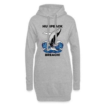 Buckelwalbruch Seebuckelwal - Hoodie-Kleid - Grau meliert - Vorne