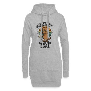 Ich Hab Das Schon Verstanden Ist Mir Nur Egal - Hoodie-Kleid - Grau meliert - Vorne