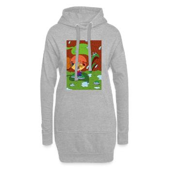 petite_lutine - Hoodie-Kleid - Grau meliert - Vorne