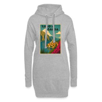 Gardasee  - Hoodie-Kleid - Grau meliert - Vorne