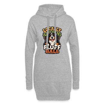 Chien de montagne bernois - Sweat-shirt à capuche long Femme - gris chiné - Devant