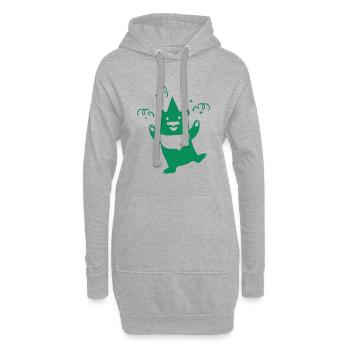 Ours - Panda Forêt Nature Liberté Sauvage - Sweat-shirt à capuche long Femme - gris chiné - Devant
