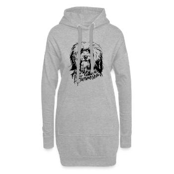HAVANESER Havanese Hunde Hund Wilsigns - Hoodie-Kleid - Grau meliert - Vorne