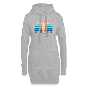 Fuerteventura Surf - Sweat-shirt à capuche long Femme - gris chiné - Devant