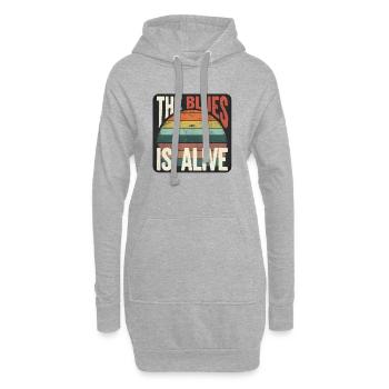 The Blues Lives Un design de blues vintage pour les fans de blues - Sweat-shirt à capuche long Femme - gris chiné - Devant
