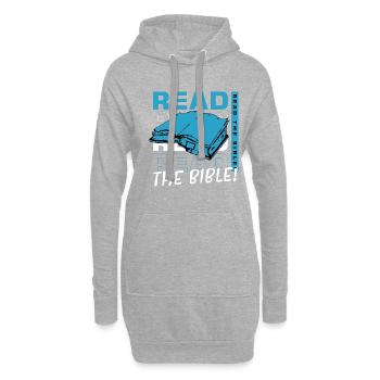 Lire la Bible Foi Christianisme Foi Dieu - Sweat-shirt à capuche long Femme - gris chiné - Devant
