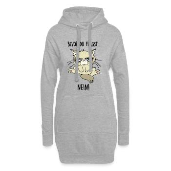 Bevor du fragst... NEIN - Hoodie-Kleid - Grau meliert - Vorne